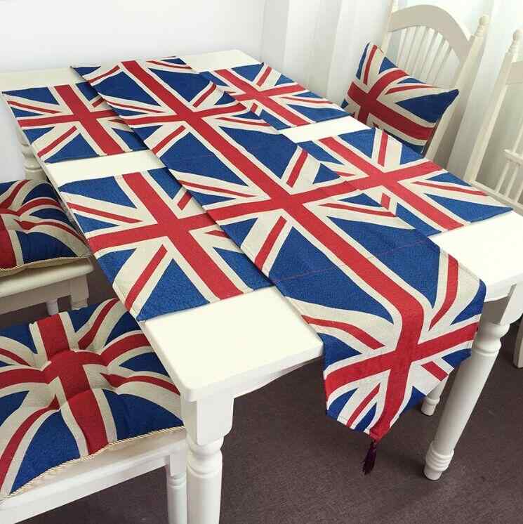 テーブルランナー 帯 地中海 国旗 ユニオン ジャック フラッグ ピアノ カバー マット ホテル ダイニング 柔らかい ランチョンマット おしゃれ 装飾 タッセル