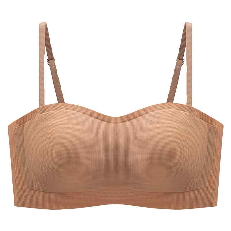 ブラジャー レディース 下着 ストラップレス ノンワイヤー 液体ジェル 盛れる 上向き 谷間 薄手 通気性..