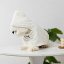 バスローブ ペット 犬 猫 動物 ウール 柔らかい ふわふわ バスタオル 速乾 吸水 通気 フード ふき取り 着れる トリミング お風呂 シンプル 白 英字