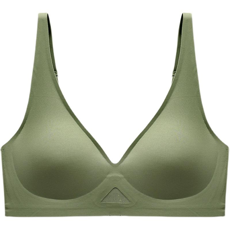No-Wire Bra - ブラジャー レディース 小胸 盛れる ノンワイヤー ソフトサポート シームレス 谷間 セクシー 深V 垂れ 対策