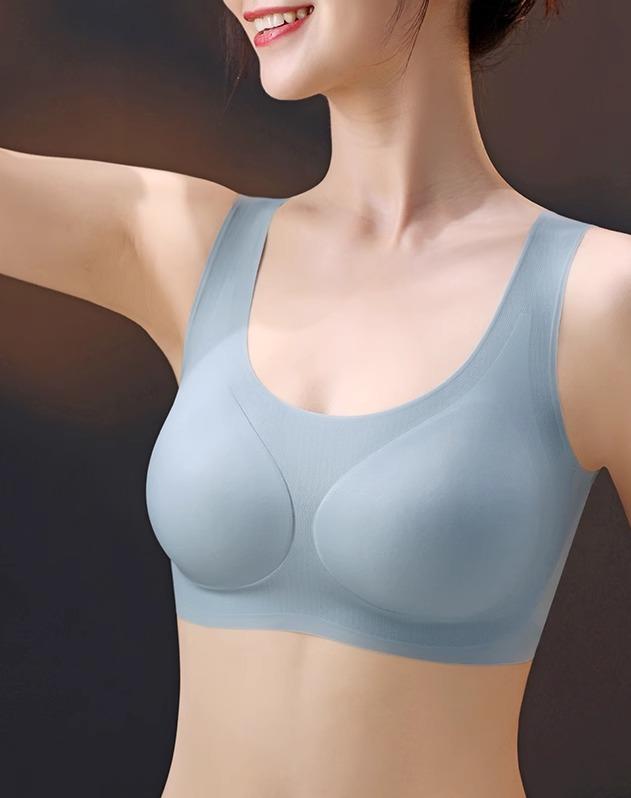 ブラジャー レディース 涼しい 快適 薄手 ノンワイヤー 美背 シームレス カップ 盛り バストアップ