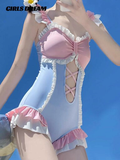 水着 レディース ワンピース かわいい キャミソール 胸パッド フリル カットアウト スリム プール 海水浴 セクシー ロリータ コスプレ ピンク 水着 レディース ワンピース かわいい キャミソール 胸パッド フリル カットアウト スリム プール 海水浴 セクシー ロリータ コスプレ ピンク