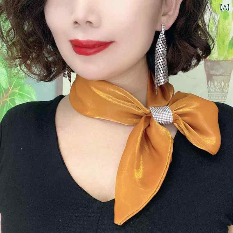 スカーフ おしゃれ レディース 明るい 普段使い 春夏 秋 薄手 日焼け防止 首元 韓国 オレンジ 青 ピン..