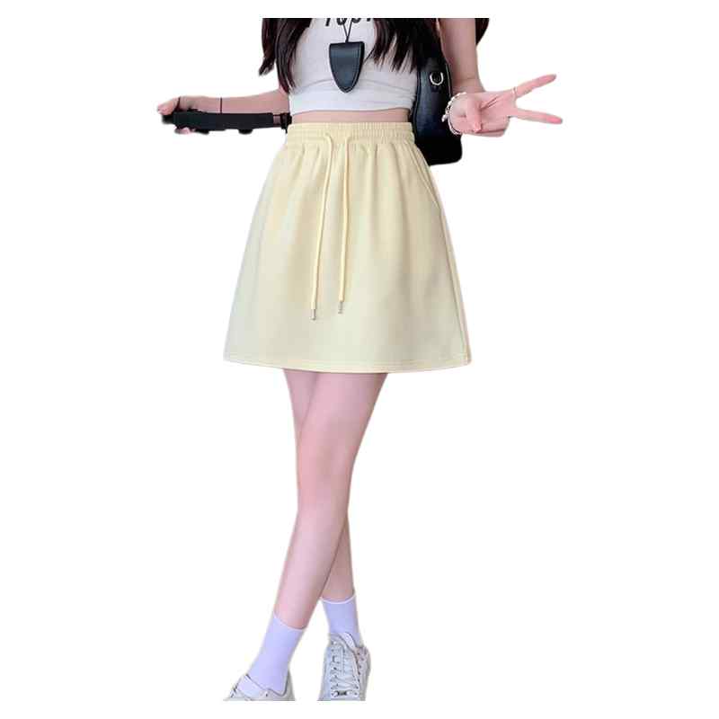 ミニスカート レディース おしゃれ 大きいサイズ ハイウエスト ウエストゴム ドローストリング スポーツ ショート 夏 体型カバー カジュアル ショート丈 透け...