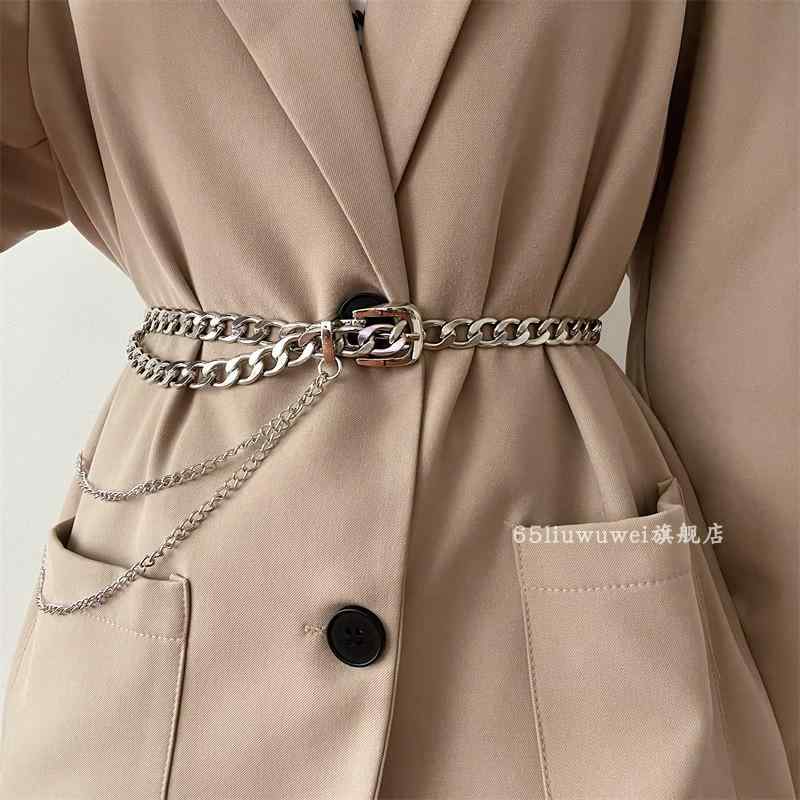 チェーンベルト レディース ウエスト 装飾 アクセサリー スーツ スカート ニット おしゃれ 風 風