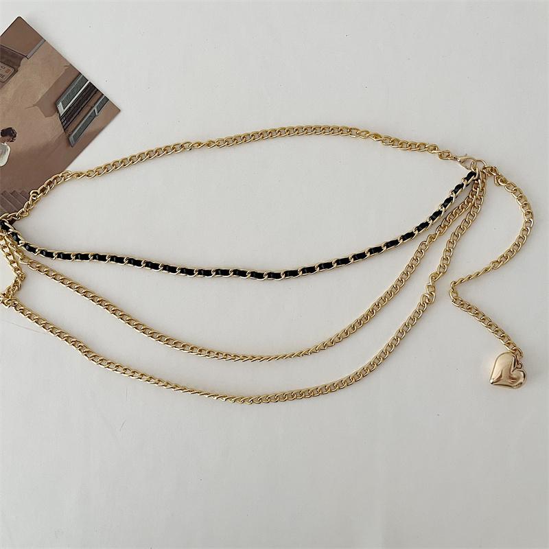 ベルト チェーン レディース ハート おしゃれ カジュアル 普段使い ダンス衣装 ウエスト 夏 セクシー ..