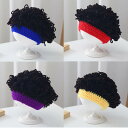 ベビー 帽子 男の子 女の子 キッズ アフロ ウィッグ ヘアバンド つばなし コスプレ おもしろ かわいい 個性的 赤 黄色 茶色 プレゼント
