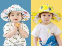 ベビー 帽子 男の子 女の子 キッズ 韓国 ハット メッシュ あご紐 つば広 通気 吸汗 ソフト 薄手 日焼け対策 レジャー ビーチ お出かけ かわいい ハート...