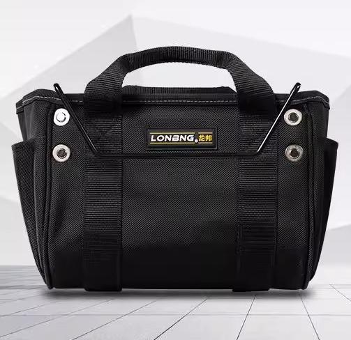 ツールバッグ オックスフォード 工具 収納 ケース 小物 整理 修理道具 ドリルポーチ 梯子用カバン 多機能 車整備 シンプル 黒