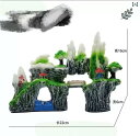 アクアリウム オブジェ 隠れ家 水槽 マイクロランドスケープ オーナメント 装飾品 レイアウト インテリア 樹脂 鑑賞 熱帯魚 亀 岩山 白 黒