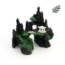 アクアリウム オブジェ 水槽 隠れ家 ランドスケープ オーナメント 装飾品 内装 レイアウト インテリア 鑑賞 樹脂 熱帯魚 カメ 岩山 苔 白