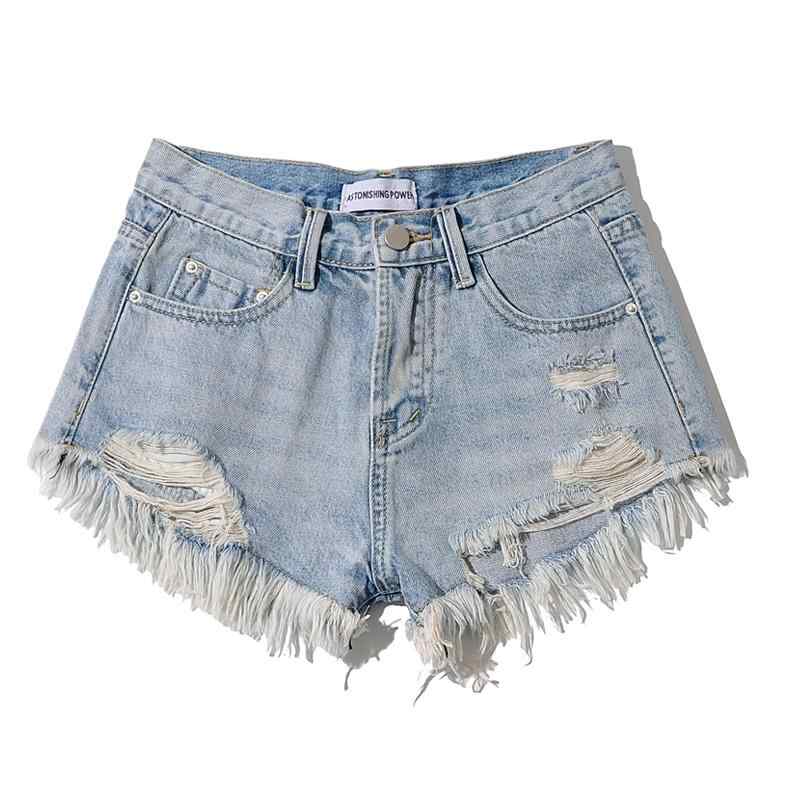 Short Pants - ショートパンツ レディース おしゃれ デニム ローライズ ダメージ フリンジ 裾カットオフ ウォッシュド 夏 フェザー タイトフィット 韓国