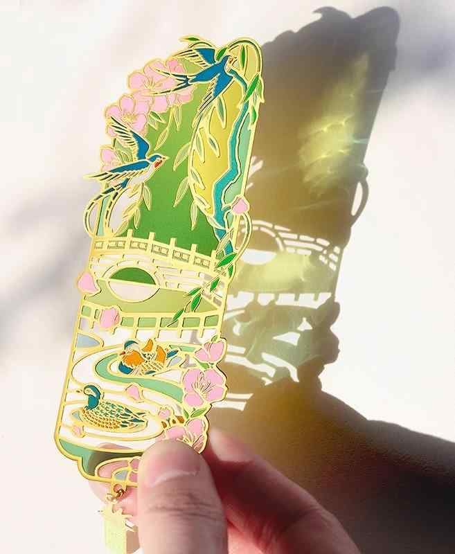 しおり 金属 おしゃれ ブックマーク チャイナ風 光沢 メタル クラシック 文化 お土産 観光 レトロ 小さめ ギフト 彫刻 セット 風景 ペンダント チェーン...