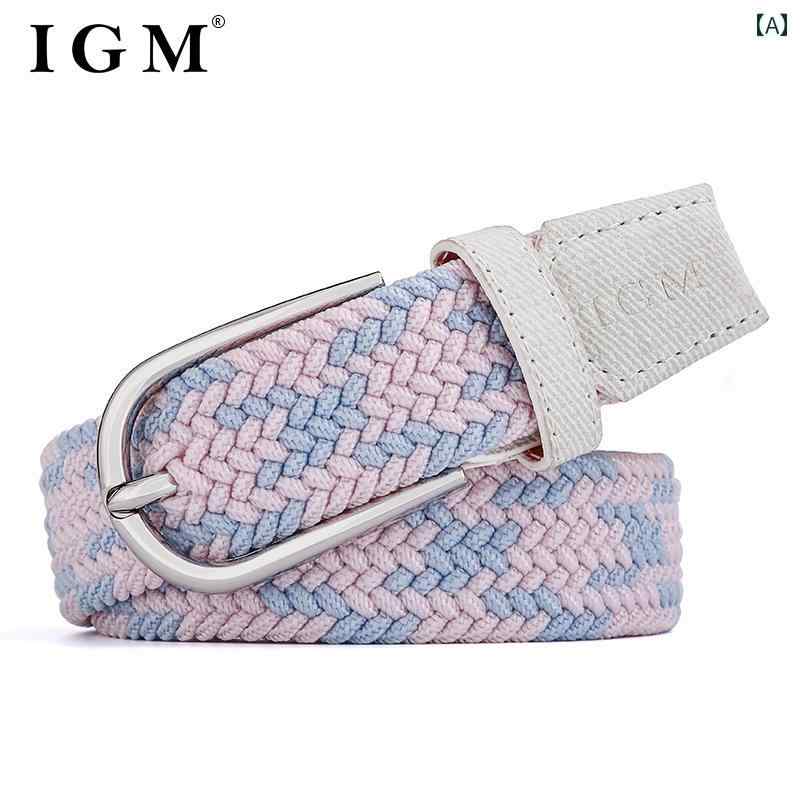 ベルト レディース おしゃれ かわいい 夏 編み込み カジュアル ウエスト 伸縮性 弾力 通気性 学生 ノンホール キャンバス...