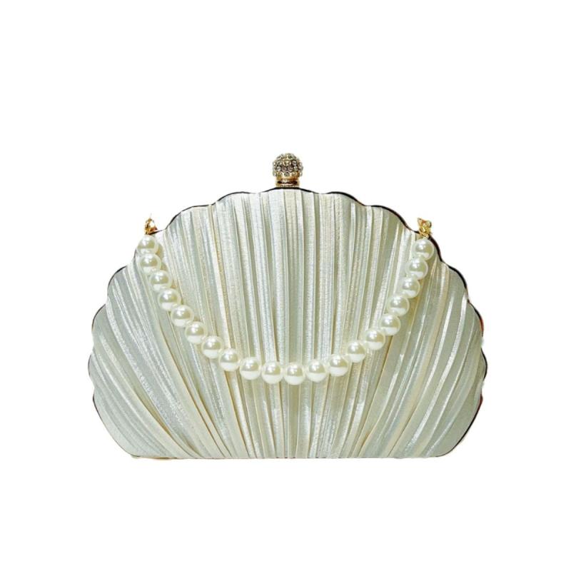 クラッチバッグ レディース フォーマル パール シェル型 手提げ パーティー バッグ 宴会 結婚式 ドレス 合わせ 上品