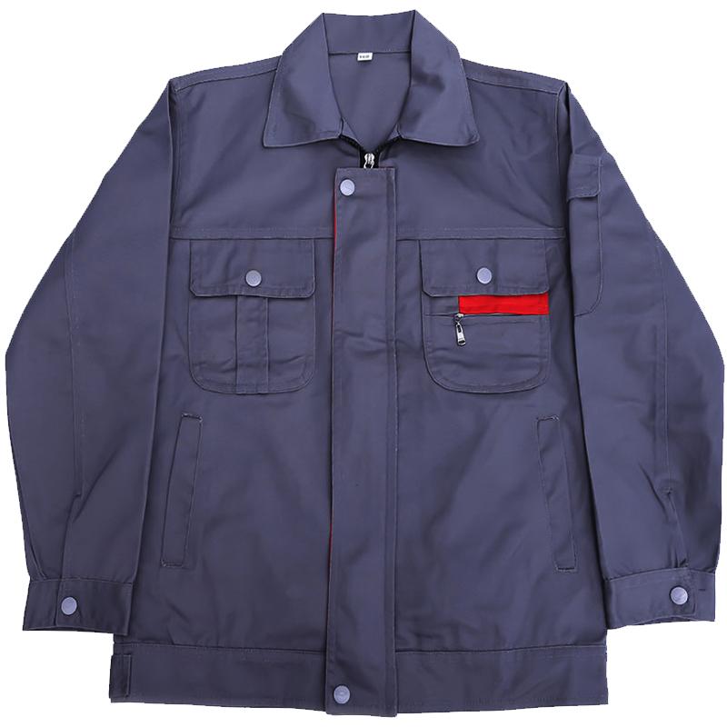 作業服 春秋冬 メンズ レディース セットアップ 上着 長袖 長ズボン ワークウェア ユニフォーム ジップアップ 大きいサイズ 汚れ防止 工場 土木 自動車整備 グレー ネイビー