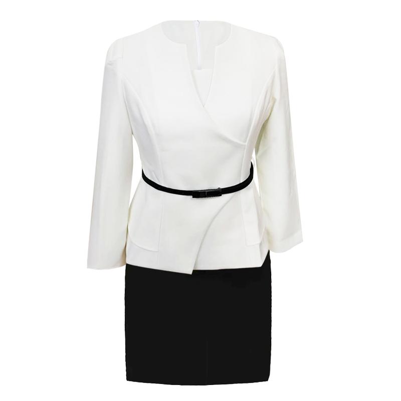 制服 レディース 韓国 セットアップ トップス 上着 パンツ スカート 大きいサイズ エステ ネイル サロン リラクゼーション 受付 フロント ユニフォーム 作業服 シンプル エレガント 白 黒