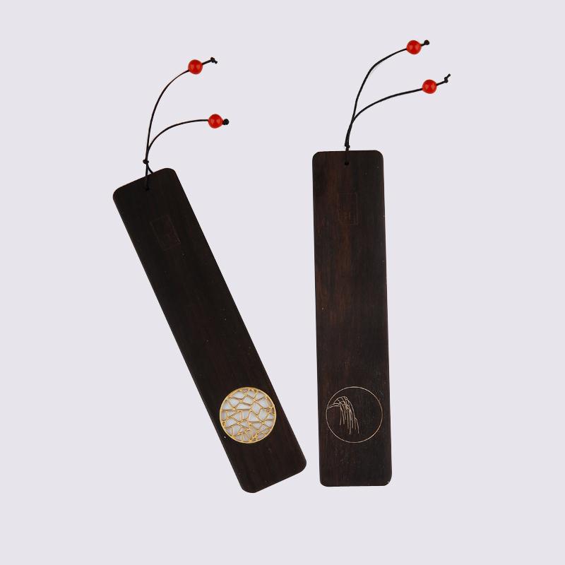 本 しおり おしゃれ 中国風 窓の外 透け レトロ 木 ひも ブックマーク 2個セット 文房具 教師 学生 卒業記念 お祝い プレゼント シンプル