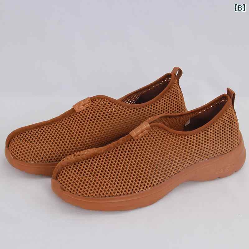 僧侶 靴 シューズ メンズ レディース 厚底 幅広 フライニット メッシュ 通気性 禅風 禅意 軽量 寺院 夏 オールシーズン