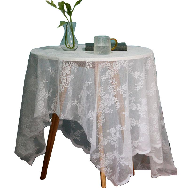 テーブルクロス おしゃれ レース 写真 カントリー調 レトロ フレンチ デコレーション 北欧 上品 装飾 花柄 透け感 パーティー 普段使い 白