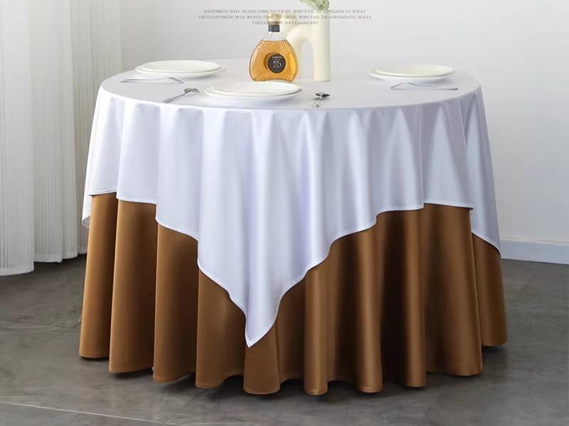 テーブルクロス おしゃれ ホテル 大きいサイズ 丸卓 レストラン 宴会 家庭用 パーティー 結婚式 装飾 上品 シンプル 光沢 茶 緑 青