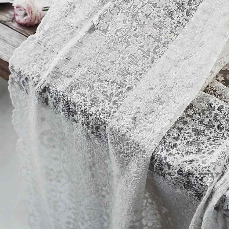 テーブルクロス おしゃれ フレンチ レース コーヒー カバー 長方形 上品 寝室 ドレッサー 花柄 透け感 普段使い 防塵 パーティー 装飾 白