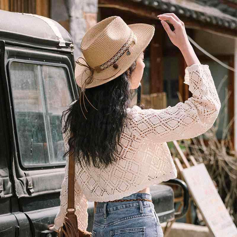 Panama Hats - 麦わら帽子 レディース 夏 フレンチ ビーチ 日焼け防止 旅行 調整 カーキ シンプル ナチュラル エスニック おしゃれ おでかけ 普段使い 通気性 レトロ