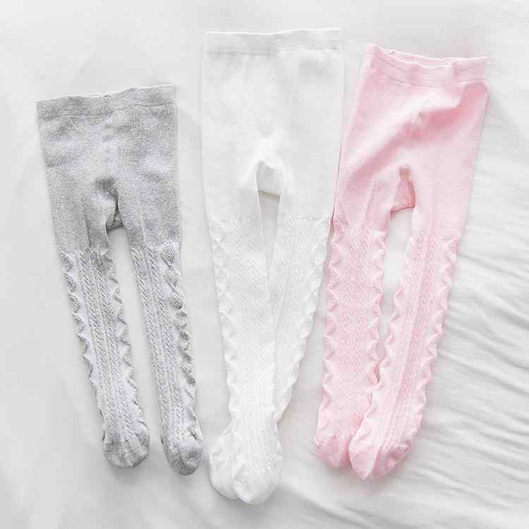 タイツ ベビー 女の子 春夏 薄手 キッズ 新生児 幼児 赤ちゃん 子供 レース風 ケーブル柄 可愛い