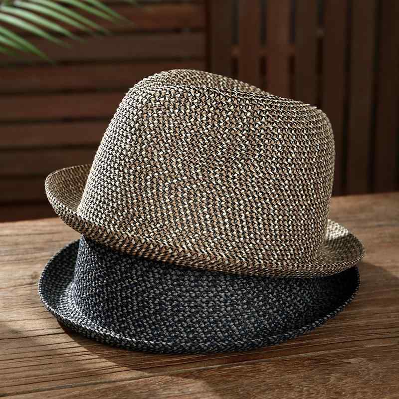 素材: ストロー サイズ: S.M.L.XL シルエット: カジュアル デザイン: シンプル カラー: ベージュ.ネイビー.ブラック つばの形状: 巻き上げ 帽子の形: ラウンド型 タイプ: フェルトハット つばの長さ: ショート