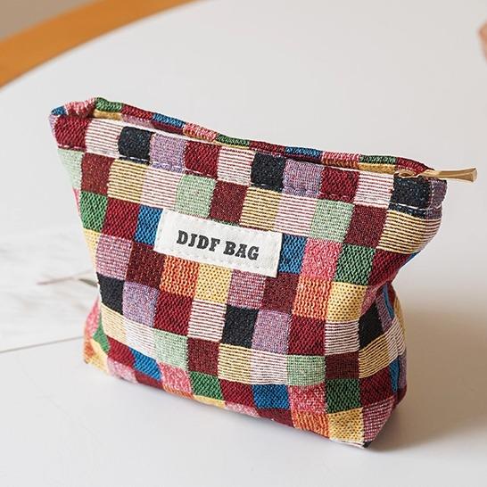 コスメポーチ メイク道具入れ 収納 バッグ おしゃれ 大容量 布 ポリエステル マチあり ファスナー 持ち..