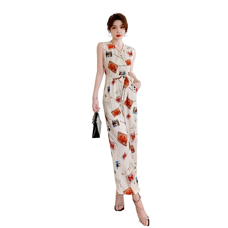 スタイル: オフィス デザイン: プリント ウエスト: ハイウエスト パンツ丈: ロング シルエット: ワイドパンツ 厚さ: 薄手 サイズ: S.M.L.XL.2XL カラー: アプリコット