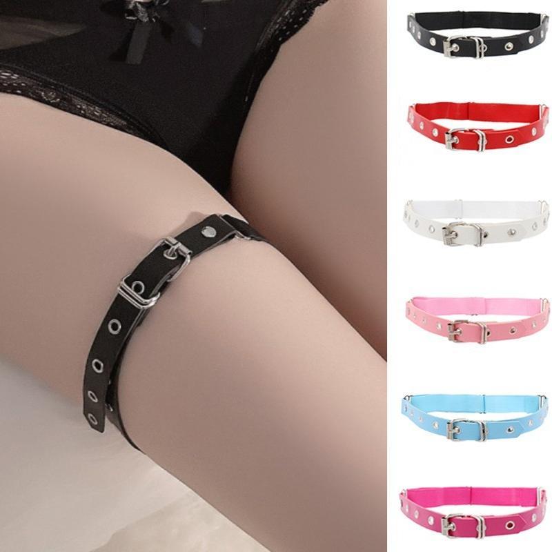 太もも アクセサリー レッグリング パンク ストラップ セクシー チェーン 脚 飾り ガーターリング おしゃれ カジュアル デート 赤 黒 白