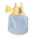 犬 オシャレ 夏服 薄手 キャミソール 通気性 小型 ピンク 黄色 青 カジュアル トイプードル リボン ハート おでかけ プレゼント シンプル ナチュラル 普...