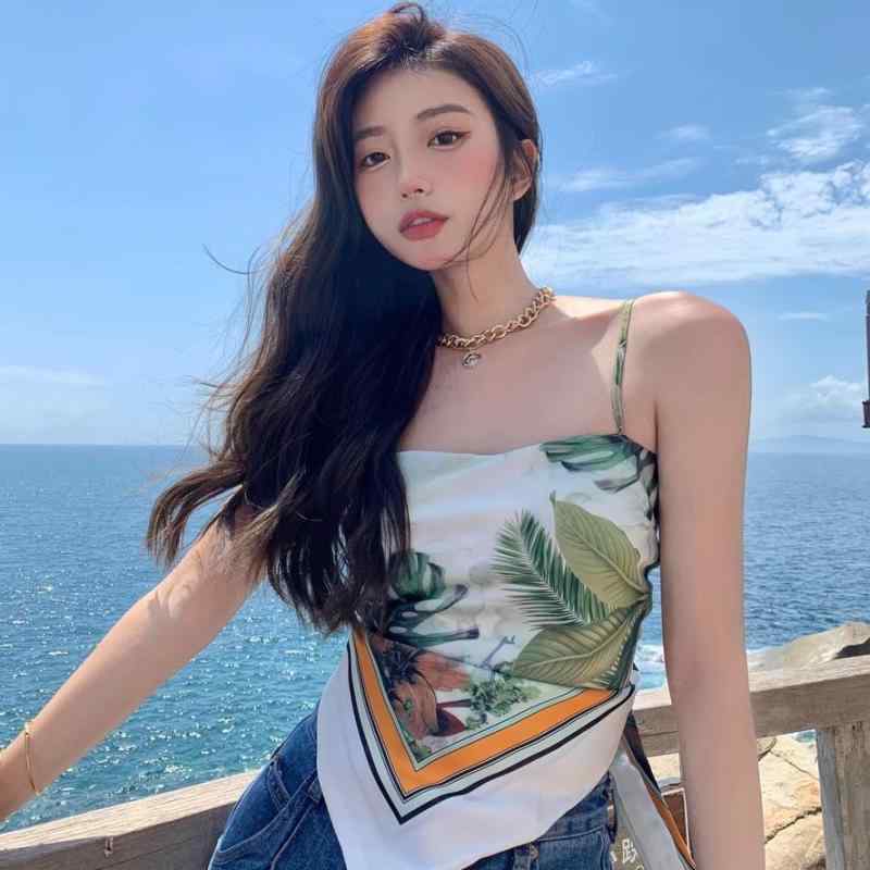 キャミソール レディース おしゃれ 夏 レトロ 美背 背中あき 方巾 肚兜風 風 トップス きれいめ 韓国