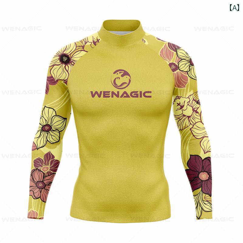 ラッシュガード メンズ 水着 大きいサイズ 長袖 トップス プルオーバー フードなし スタンドカラー 速..