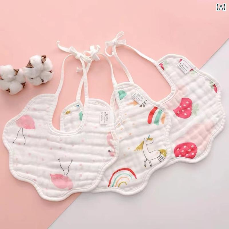 フロントップ楽天市場店のスタイ ベビー 赤ちゃん かわいい 女の子 男の子 新生児 夏 柔らかい ガーゼ よだれかけ 吐き戻し防止 可愛い柄 首元 口拭き｜アングル2