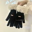 手袋 レディース おしゃれ 冬 韓国 ニット 暖かい 防寒 防風 ふわふわ 五本指 スマホ モコモコ