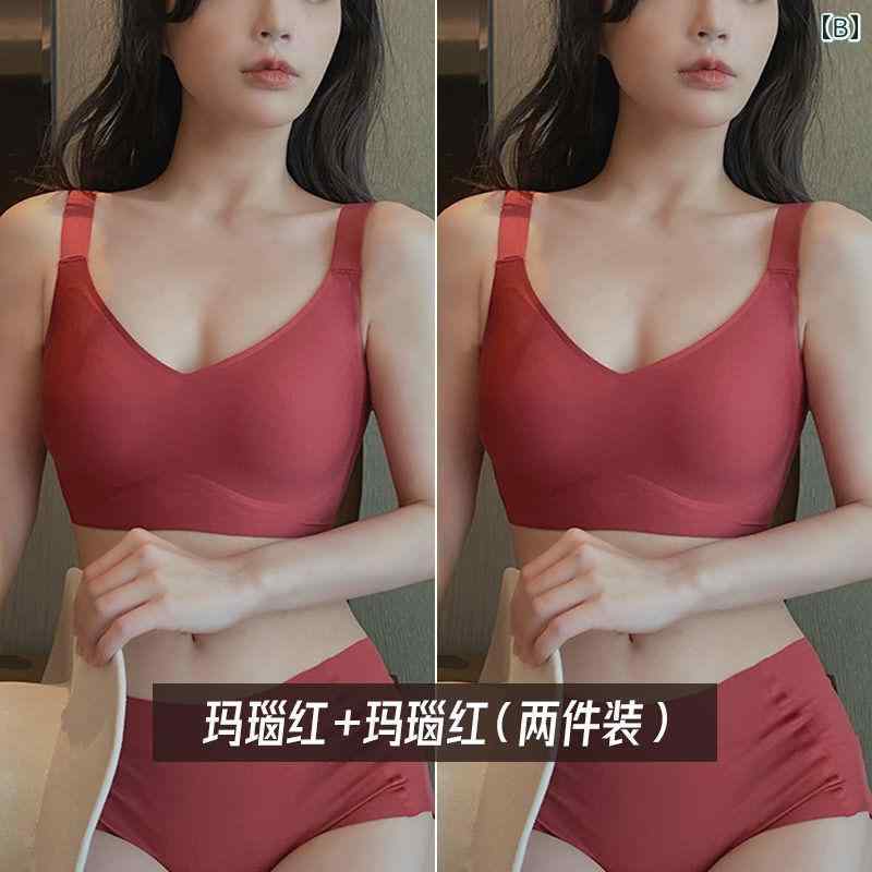フロントップ楽天市場店のブラジャー レディース 夏 薄手 ノンワイヤー 盛れる 脇肉カバー バストアップ シームレス 大きいサイズ 小さく見せる｜アングル3