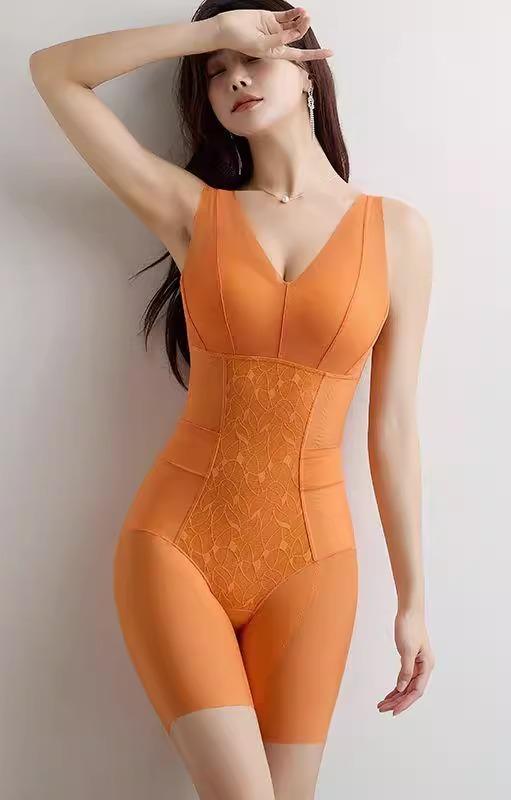 ボディスーツ レディース 風 シェイプアップ ウエスト引き締め ヒップアップ 補正下着 一体型 カップ 後ろ開き 体型カバー