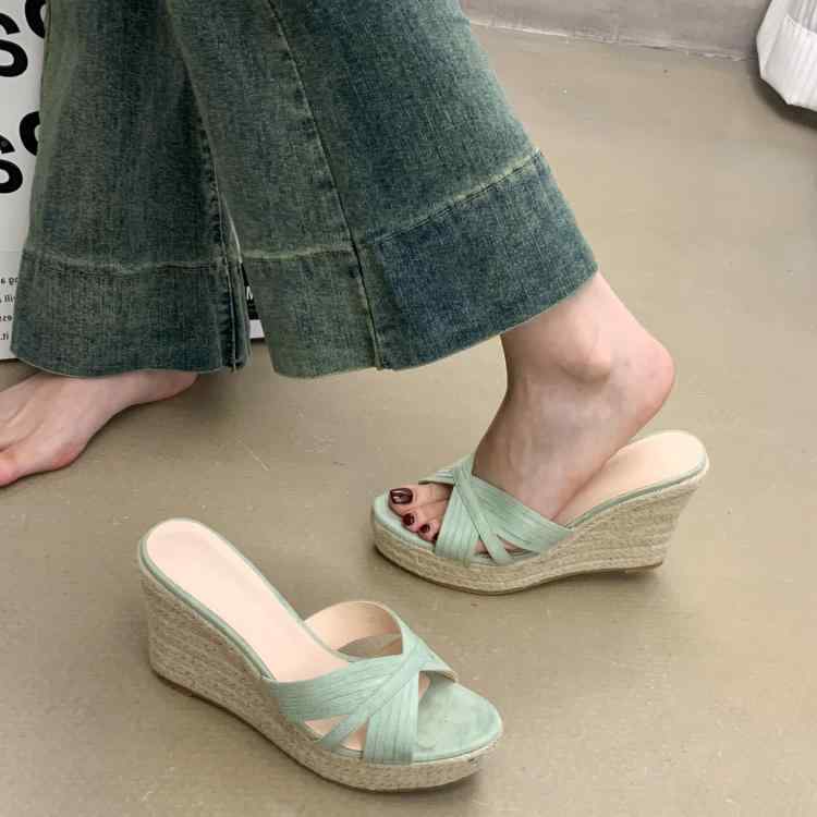 サンダル レディース おしゃれ エスパドリーユ 夏 厚底 ウェッジソール 編み込み 麻ロープ 小さいサイ..