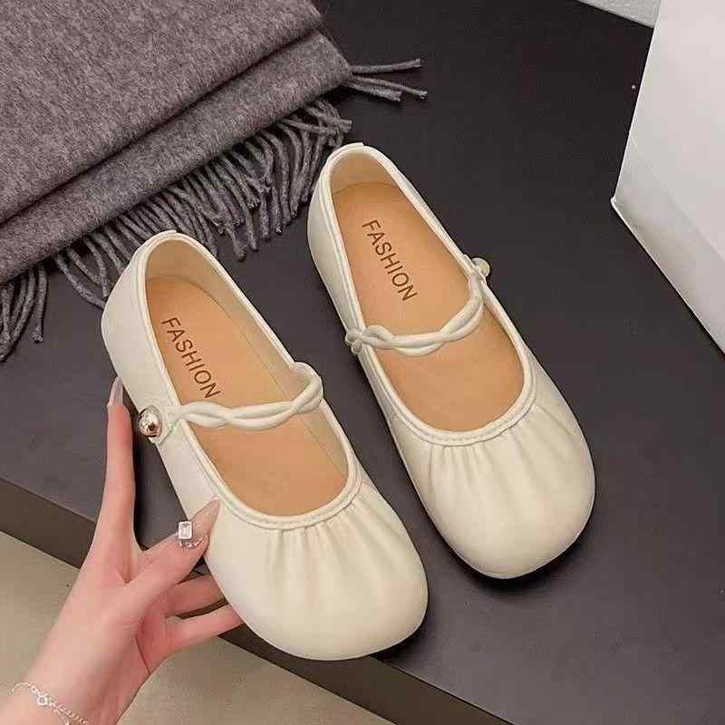 フラットシューズ レディース おしゃれ マリージェーン スクエアトゥ 浅履き ふんわり 柔らかい 夏 フェミニン スカート合わせ
