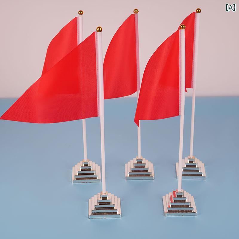旗 三角形 布製 フラッグ 卓上 テーブル デスクトップ 装飾 飾り ディスプレイ 台座 会議室 受付 書斎 ..