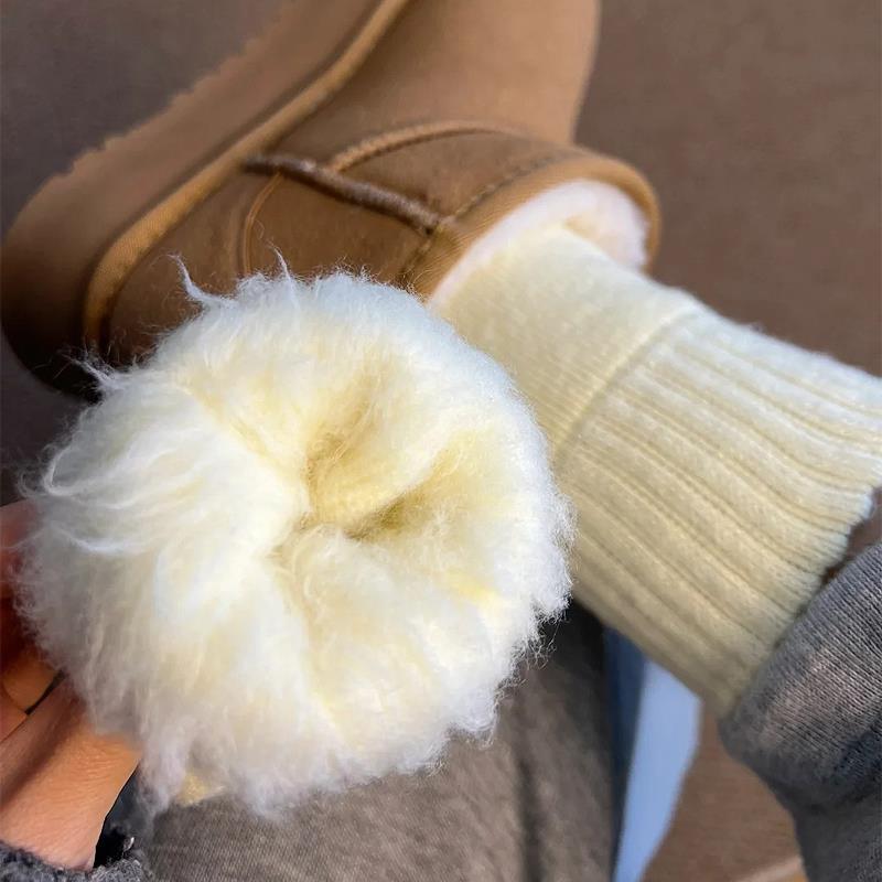 靴下 レディース おしゃれ 秋冬 ウール ミドル丈 厚手 暖かい ソックス もこもこ 厚手 ルームソックス 長め