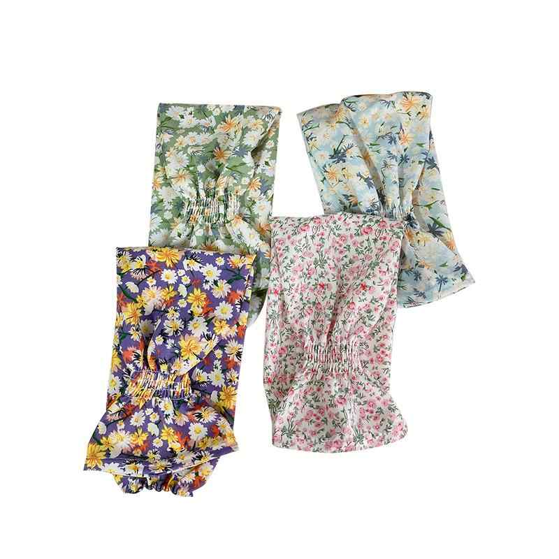 アームカバー レディース おしゃれ 夏 日焼け防止 透け感 伸縮性 ロング丈 花柄 フレア袖 ゆったり 通..