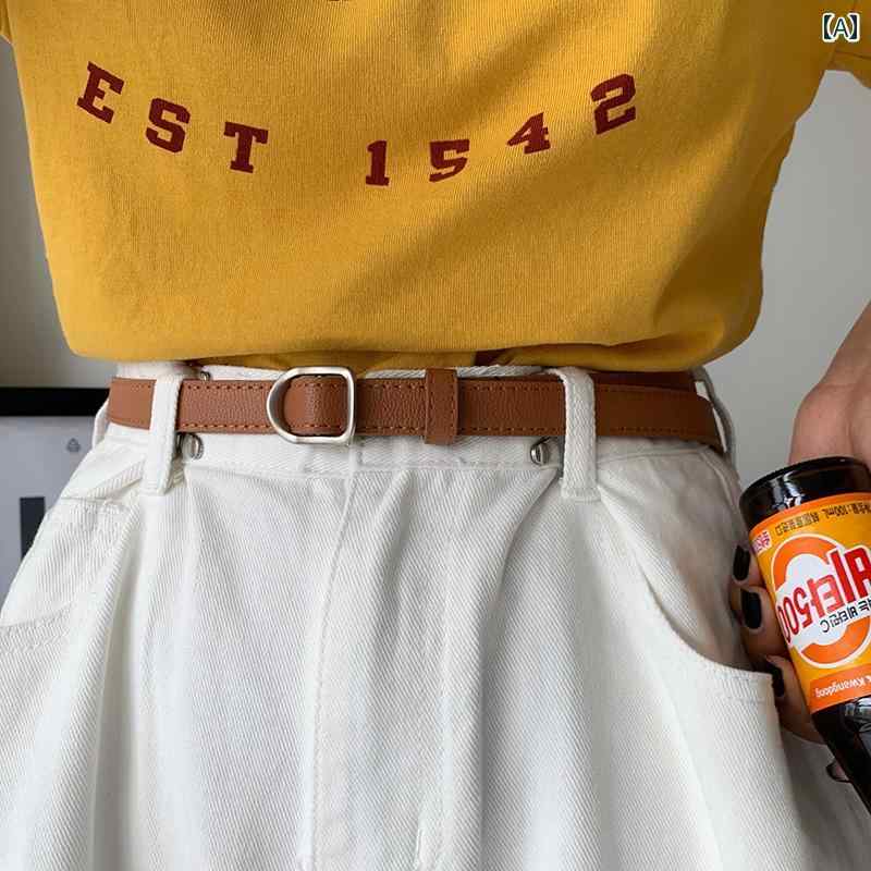 ベルト レディース おしゃれ カジュアル 夏 デコレーション ジーンズ スーツ ヴィンテージ風 学生 スリム ウエストベルト