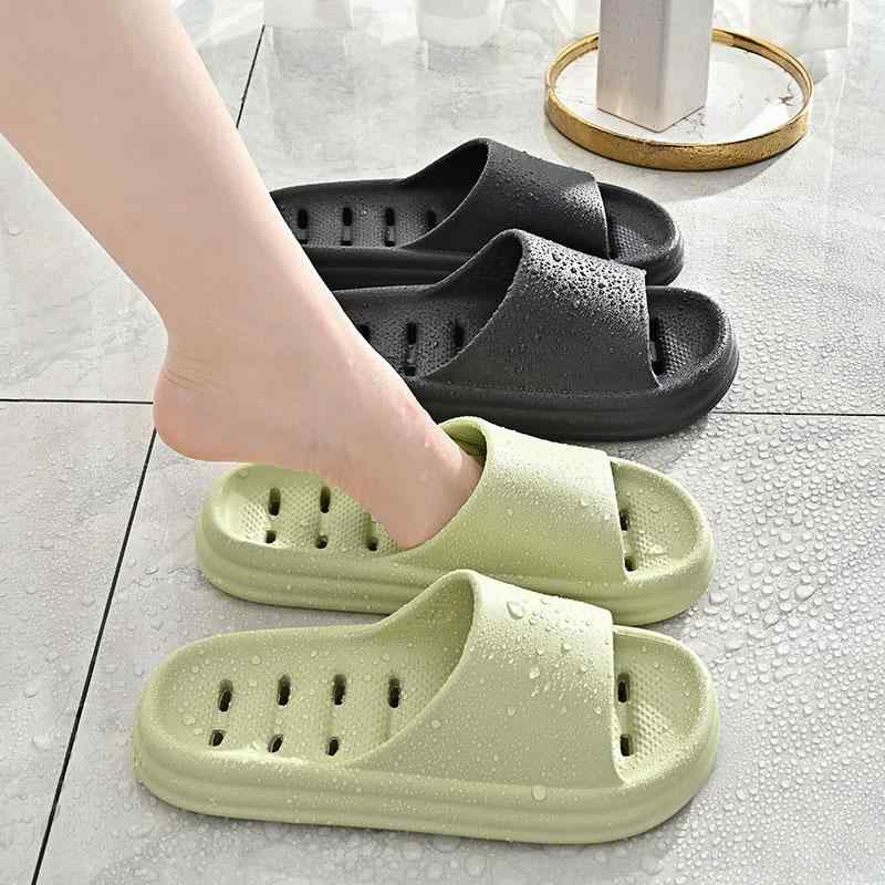 サンダル レディース メンズ 厚底 スリッパ EVA 防臭 静音 耐摩耗性 滑りにくい 柔らかい 速乾 バスルーム プール シンプル 無地 クマ 緑 グレー ピンク
