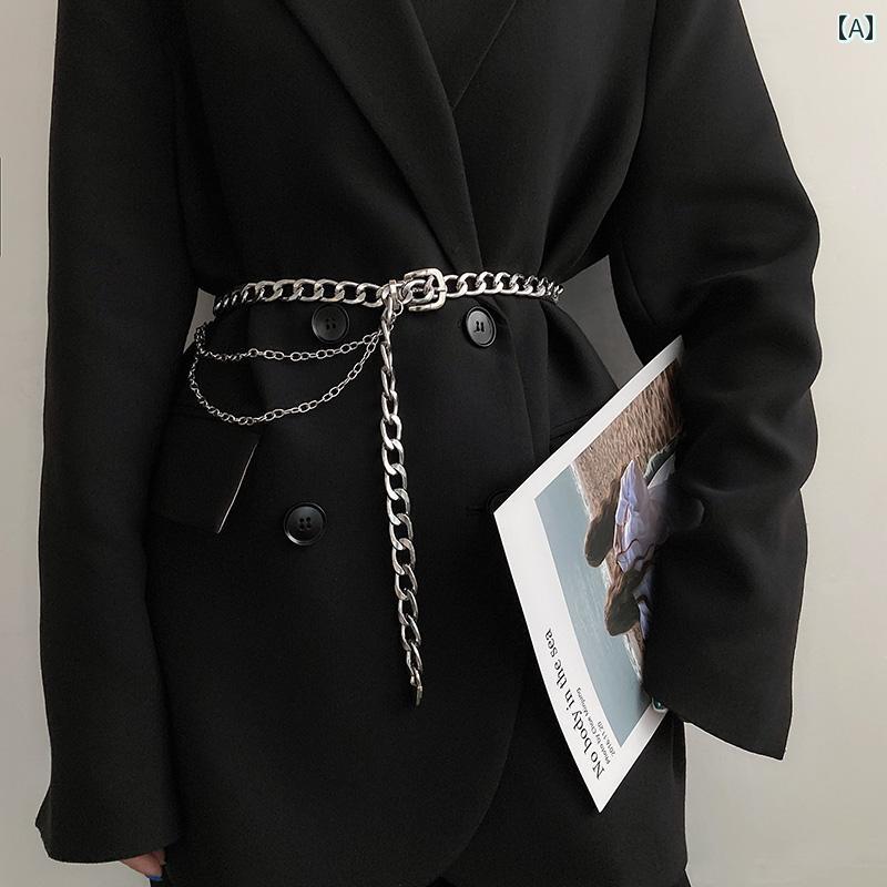 チェーンベルト レディース おしゃれ カジュアル 夏 装飾 ジャケット ワンピース シャツ 合わせ アクセサリー ペンダント 韓国