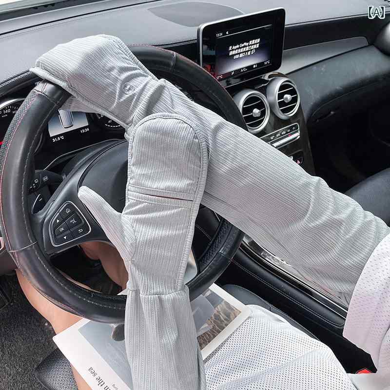 アームカバー レディース おしゃれ カジュアル 夏 全面カバー フリップ式 指先 日焼け防止 薄手 ひんやり アウトドア ドライブ 学生