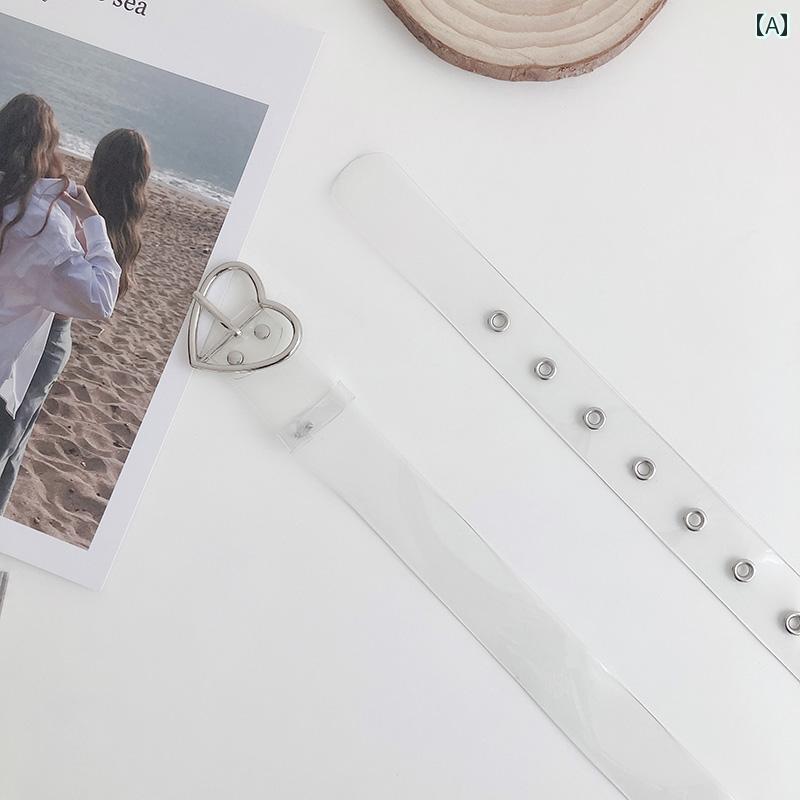 ベルト レディース おしゃれ カジュアル 透明 夏 パー