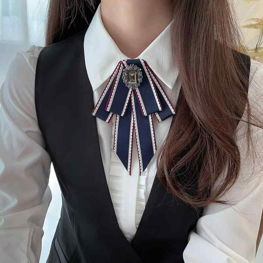 リボン ブローチ レディース おしゃれ 蝶ネクタイ 英国風 アクセサリー スーツ シャツ 飾り 銀行 制服 ホテル オフィス 受付 领结 ストライプ リボン ブローチ レディース おしゃれ 蝶ネクタイ 英国風 アクセサリー スーツ シャツ 飾り 銀行 制服 ホテル オフィス 受付 领结 ストライプ